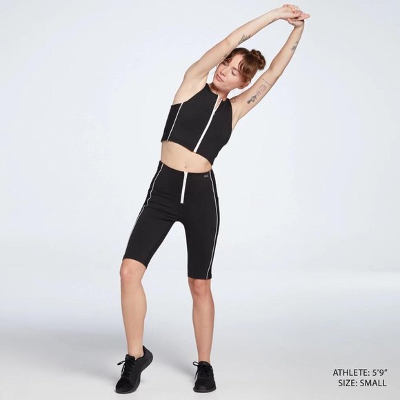 NWT DSG X TWITCH + ALLISON Women's High Rise Zip Front Cropped Tights - Picture 5 of 9